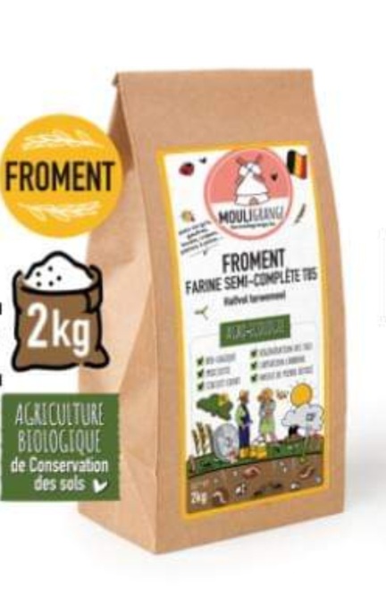 Farine Froment semi-complète T80 2kg  
