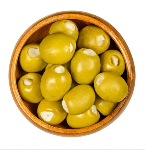 [ovaec] Olives Vertes à l'ail +-200 Gr